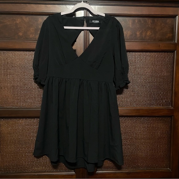 Disturbia Black Divination Textured Mini Dress Size 10 Goth Gothic whimsical - Picture 5 of 16